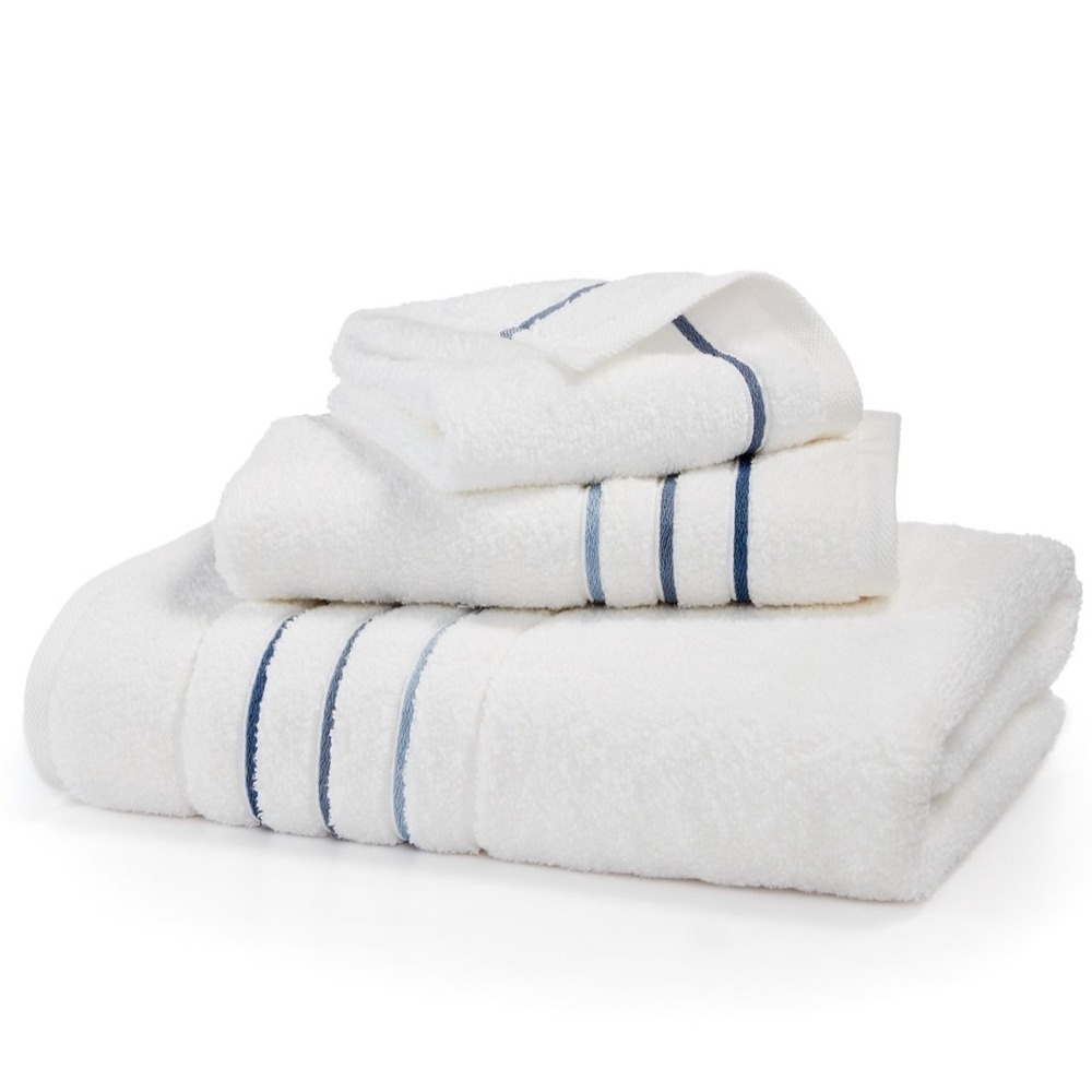 Set of 3 Hotel Collection Ultimate Micro Cotton Borderline Bath Towels 30x56 NEW